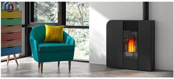 Pourquoi nous adorons la Poêle à granulés de bois 9kW Noir