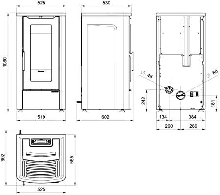 Pourquoi Choisir la Poêle À Granulés De Bois 10kw Noir 001285502 ?